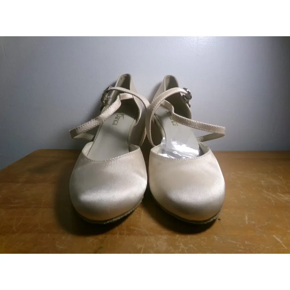Pre-Owned Dance Ballroom Shoes So Danca BL156 Rebecca Champagne 6M Adult